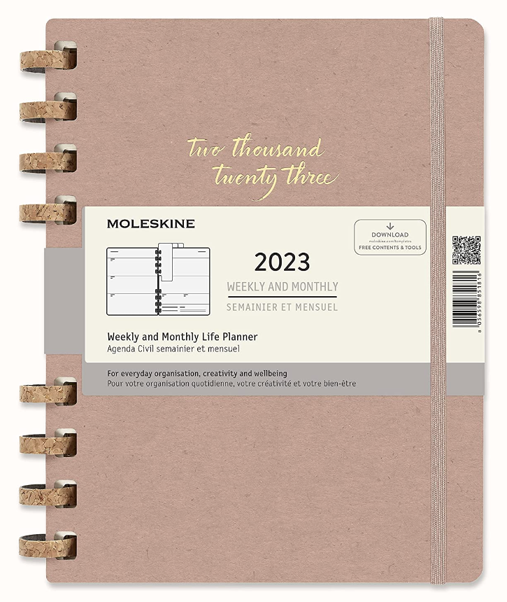 Agenda 2024 - 12 Months Spiral Planner - XL, Hard Cover - Black - Moleskine